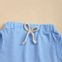 Load image into Gallery viewer, 2 Pieces Set Baby Kid Girls Boys Easter Letters T-Shirts And Solid Color Shorts Wholesale 25022741
