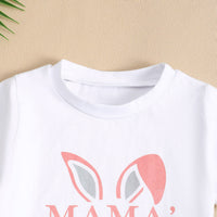 Load image into Gallery viewer, 2 Pieces Set Baby Kid Girls Boys Easter Letters T-Shirts And Solid Color Shorts Wholesale 25022741
