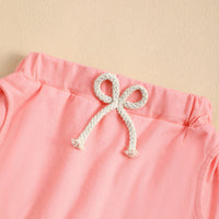 Load image into Gallery viewer, 2 Pieces Set Baby Kid Girls Boys Easter Letters T-Shirts And Solid Color Shorts Wholesale 25022741
