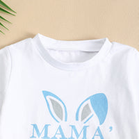 Load image into Gallery viewer, 2 Pieces Set Baby Kid Girls Boys Easter Letters T-Shirts And Solid Color Shorts Wholesale 25022741

