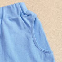 Load image into Gallery viewer, 2 Pieces Set Baby Kid Girls Boys Easter Letters T-Shirts And Solid Color Shorts Wholesale 25022741
