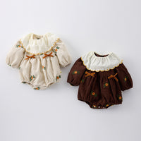 Load image into Gallery viewer, Baby Kid Girls Flower Embroidered Rompers Wholesale 25022750
