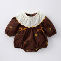 Load image into Gallery viewer, Baby Kid Girls Flower Embroidered Rompers Wholesale 25022750
