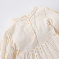 Load image into Gallery viewer, Baby Kid Girls Solid Color Flower Embroidered Dresses Wholesale 25022763
