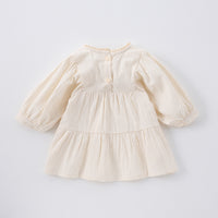 Load image into Gallery viewer, Baby Kid Girls Solid Color Flower Embroidered Dresses Wholesale 25022763
