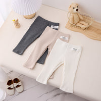 Load image into Gallery viewer, Baby Kid Girls Solid Color Muslin&amp;Ribbed Pants Wholesale 25022771

