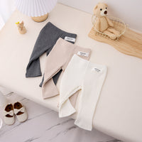 Load image into Gallery viewer, Baby Kid Girls Solid Color Muslin&amp;Ribbed Pants Wholesale 25022771
