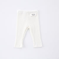 Load image into Gallery viewer, Baby Kid Girls Solid Color Muslin&amp;Ribbed Pants Wholesale 25022771
