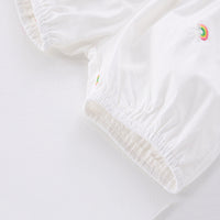 Load image into Gallery viewer, 2 Pieces Set Baby Kid Girls Solid Color Rainbow Tops And Shorts Wholesale 25022780
