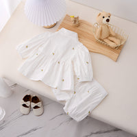 Load image into Gallery viewer, 2 Pieces Set Baby Kid Girls Solid Color Rainbow Tops And Shorts Wholesale 25022780
