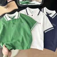 Load image into Gallery viewer, Baby Kid Boys Solid Color Cartoon Polo Shirts Wholesale 25040302
