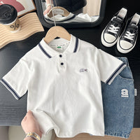 Load image into Gallery viewer, Baby Kid Boys Solid Color Cartoon Polo Shirts Wholesale 25040302
