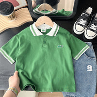 Load image into Gallery viewer, Baby Kid Boys Solid Color Cartoon Polo Shirts Wholesale 25040302
