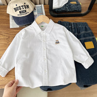 Load image into Gallery viewer, Baby Kid Boys Solid Color Striped Shirts Wholesale 25040303
