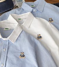 Load image into Gallery viewer, Baby Kid Boys Solid Color Striped Shirts Wholesale 25040303
