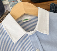 Load image into Gallery viewer, Baby Kid Boys Solid Color Striped Shirts Wholesale 25040303
