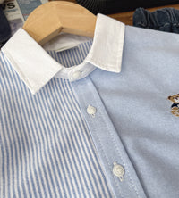 Load image into Gallery viewer, Baby Kid Boys Solid Color Striped Shirts Wholesale 25040303
