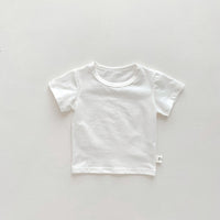 Load image into Gallery viewer, Baby Kid Girls Boys Solid Color Striped T-Shirts Wholesale 25040309
