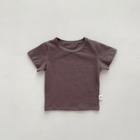 Load image into Gallery viewer, Baby Kid Girls Boys Solid Color Striped T-Shirts Wholesale 25040309
