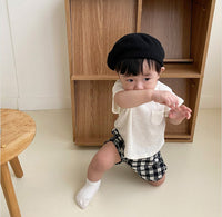Load image into Gallery viewer, Baby Kid Girls Boys Solid Color Muslin&amp;Ribbed T-Shirts Wholesale 25040310
