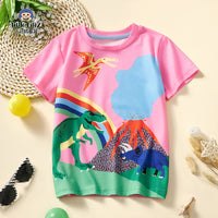 Load image into Gallery viewer, Kid Girls Dinosaur Print Tops Wholesale 250403114

