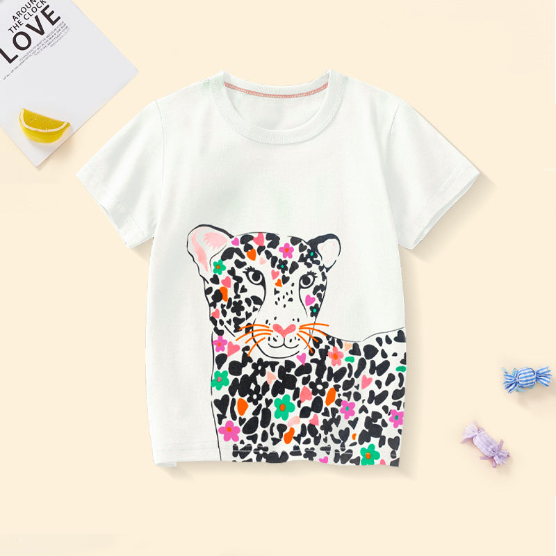 Kid Girls Boys Animals Cartoon Print Tops Wholesale 250403117