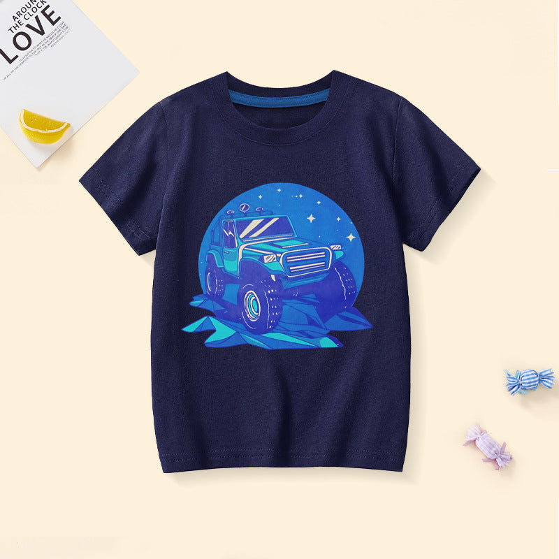 Kid Boys Car Print T-Shirts Wholesale 250403118