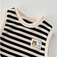 Load image into Gallery viewer, 2 Pieces Set Baby Kid Girls Striped Tank Tops And Shorts Wholesale 250403123
