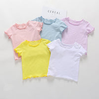 Load image into Gallery viewer, Baby Kid Girls Solid Color T-Shirts Wholesale 25040317
