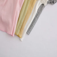 Load image into Gallery viewer, Baby Kid Girls Solid Color Muslin&amp;Ribbed T-Shirts Wholesale 25040318
