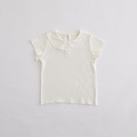Load image into Gallery viewer, Baby Kid Girls Solid Color Muslin&amp;Ribbed T-Shirts Wholesale 25040318

