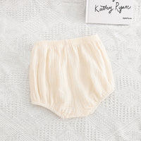 Load image into Gallery viewer, Baby Kid Girls Boys Solid Color Muslin&amp;Ribbed Shorts Wholesale 25040322
