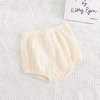 Load image into Gallery viewer, Baby Kid Girls Boys Solid Color Muslin&amp;Ribbed Shorts Wholesale 25040322
