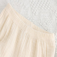 Load image into Gallery viewer, Baby Kid Girls Boys Solid Color Muslin&amp;Ribbed Shorts Wholesale 25040322
