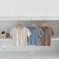 Load image into Gallery viewer, Baby Kid Girls Boys Solid Color Tops Wholesale 25040325
