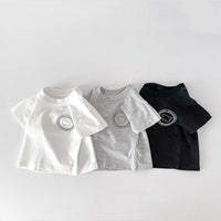 Load image into Gallery viewer, Baby Kid Girls Boys Solid Color Cartoon Print T-Shirts Wholesale 25040331
