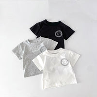 Load image into Gallery viewer, Baby Kid Girls Boys Solid Color Cartoon Print T-Shirts Wholesale 25040331
