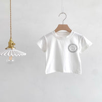 Load image into Gallery viewer, Baby Kid Girls Boys Solid Color Cartoon Print T-Shirts Wholesale 25040331
