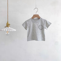 Load image into Gallery viewer, Baby Kid Girls Boys Solid Color Cartoon Print T-Shirts Wholesale 25040331
