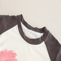 Load image into Gallery viewer, 2 Pieces Set Baby Kid Girls Letters Love heart Tops And Solid Color Shorts Wholesale 25040334
