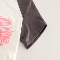 Load image into Gallery viewer, 2 Pieces Set Baby Kid Girls Letters Love heart Tops And Solid Color Shorts Wholesale 25040334
