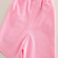 Load image into Gallery viewer, 2 Pieces Set Baby Kid Girls Boys Solid Color Letters Tops And Shorts Wholesale 25040335
