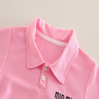 Load image into Gallery viewer, 2 Pieces Set Baby Kid Girls Boys Solid Color Letters Tops And Shorts Wholesale 25040335
