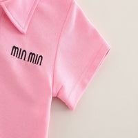 Load image into Gallery viewer, 2 Pieces Set Baby Kid Girls Boys Solid Color Letters Tops And Shorts Wholesale 25040335
