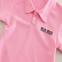 Load image into Gallery viewer, 2 Pieces Set Baby Kid Girls Boys Solid Color Letters Tops And Shorts Wholesale 25040335

