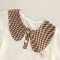 Load image into Gallery viewer, 2 Pieces Set Baby Kid Girls Color-blocking Tops And Checked Shorts Wholesale 25040336
