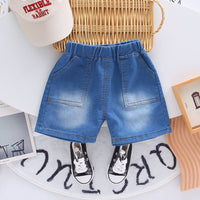 Load image into Gallery viewer, 2 Pieces Set Baby Kid Boys Striped Letters Tops And Solid Color Shorts Wholesale 25040341
