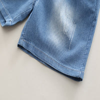 Load image into Gallery viewer, 2 Pieces Set Baby Kid Boys Striped Dinosaur Tops And Solid Color Shorts Wholesale 25040344
