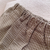 Load image into Gallery viewer, 2 Pieces Set Baby Kid Boys Color-blocking Checked Shirts And Solid Color Shorts Wholesale 25040346
