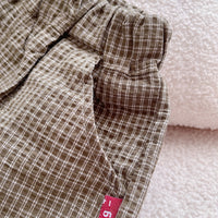 Load image into Gallery viewer, 2 Pieces Set Baby Kid Boys Color-blocking Checked Shirts And Solid Color Shorts Wholesale 25040346
